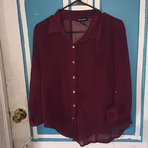 Sexy sheer Button down